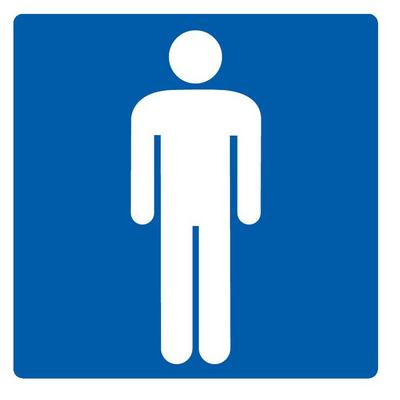 Sofop - toilettes hommes 200x200MM normasign en ps choc