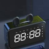 TOPRenddon Bluetooth Speaker Alarm Clock Portable Speaker With Digital Clock Bluetooth Speaker With USB Charging Bluetooth V5.0 Also & AUX Cable
