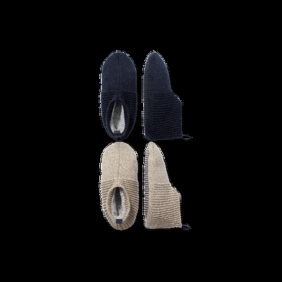 Youth Gripper Slipper - Double Cushion 2-Pack - Navy Taupe Mix - Y1 - Bombas