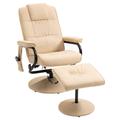 Freestanding Living Room Chair with High Density Cushion and Footrest