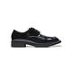 YYUFTTG Mens Leather Shoes Modern Male Shining Black Oxfords Style Square Toe Derby Shoes Man Must Have (Color : Schwarz, Size : 7)
