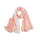 BONOCO Fringed Cotton and Linen Scarf Satin Scarf for Women 180cm Lightweight Ladies Scarf Silky Head Scarf Women's Scarves & Wraps Ladies Scarves Soft gifts for older Women (Color : Orange)