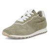 Sneaker TAMARIS, Damen, Gr. 37, grün (pistazie), Veloursleder, Leder, unifarben mit Farbeinsatz, sportlich, Schuhe Sneaker, mit gepolstertem Schaftrand, Freizeitschuh, Halbschuh, Schnürschuh