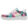 Sneaker DOGO "Dice Low-Top Sneaker Wonder Lola Bunny Damen Sneaker", Damen, Gr. 38, Normalschaft, bunt (weiß, rosa), Lederimitat, Schuhe, Handgefertigt