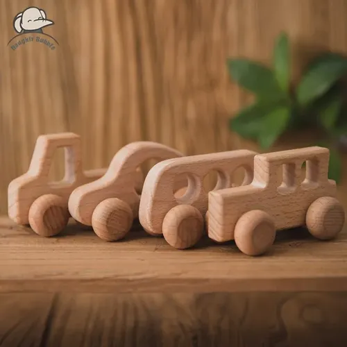 Baby Holzauto Holz Kinder block für Babys bpa kostenlos Bio Buche Tierform Baby Spielzeug Auto