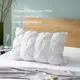 1 pc Luxus Gänse daunen Feder kissen Prise Falten Design Nackenschutz Bett Kissen 100% Baumwolle