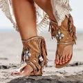 Sandali da donna 2024 Retro Gladiator Ladies Clip Toe stivali Vintage Casual nappa roma moda scarpe