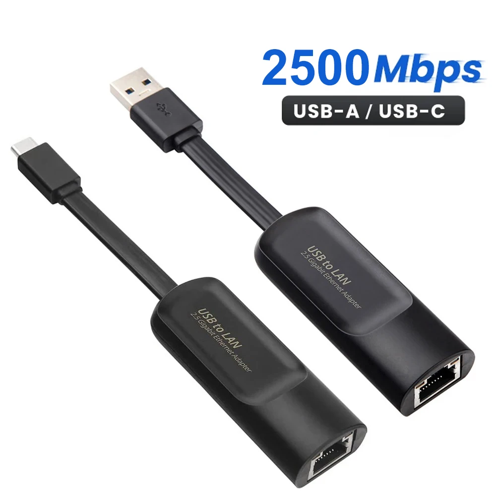Adattatore Ethernet 2500Mbps 2.5G USB 3.0 Tipo C a scheda di rete RJ45 Adattatore Gigabit Ethernet cablato Hub scheda Lan per MacBook iPad