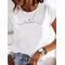T-shirt Abbigliamento Donna Moda Lady Abbigliamento casual T T T-shirt con stampa grafica a maniche