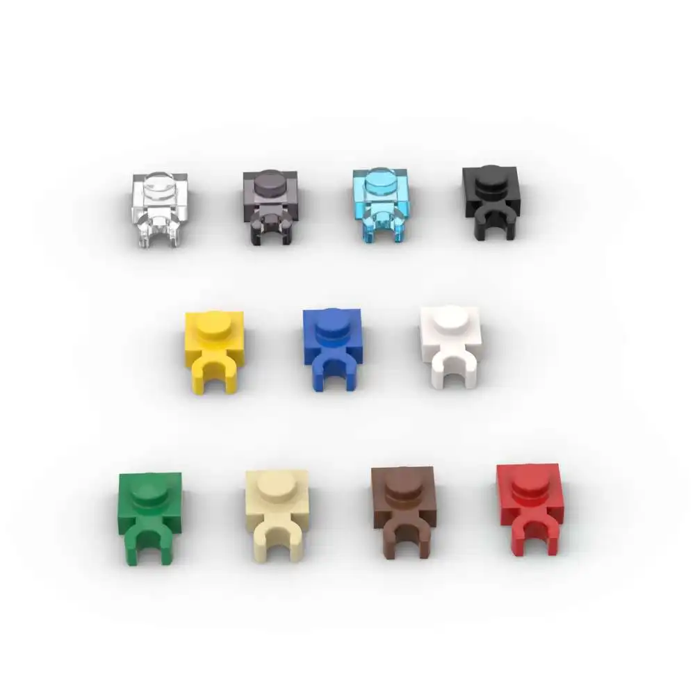 MOC 10PCS 60897 4085 1x1 Einseitige Bausteine Horizontale Klemme Platte Ziegel Partikel Puzzle Idee spielzeug Kinder Kind Geschenke Image