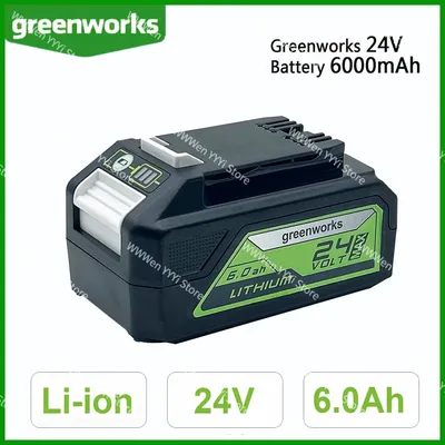Greenworks-Batterie Lithium-Ion Produit Original 6000 Neuf 100% mAh 24V 6 0 Ah 29842 MO24B410
