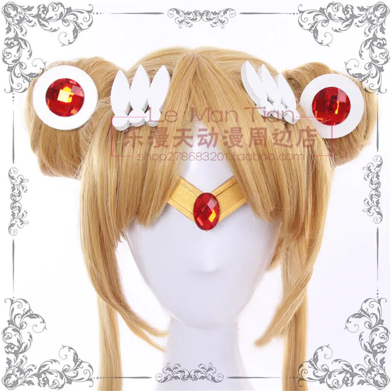 Japan Mond Tsukino Usagi Cosplay Prop Perücke Ohrringe Kopfbedeckung Haarnadel Stirnband Haarspangen Halskette Dekoration Zubehör Image