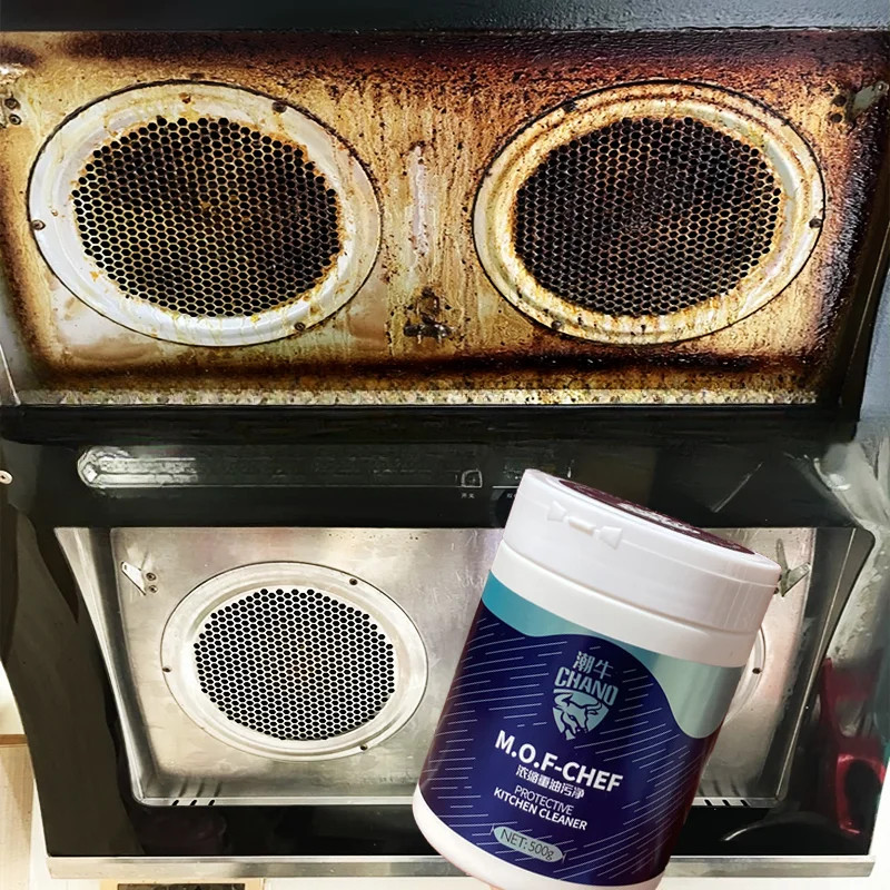 Haushalt Entfettung Pulver Küche Dunstabzugshaube Konzentrierte Schweröl Verschmutzung Reiniger Chef Reinigung Chemikalien Hause Image