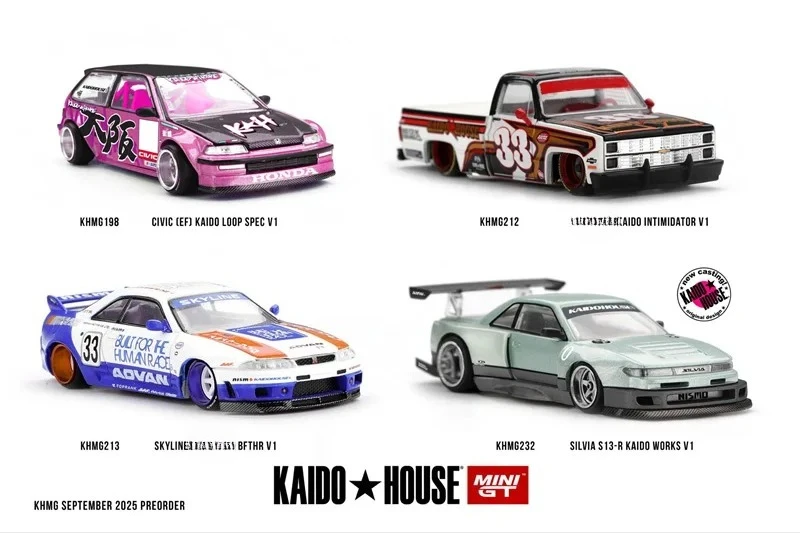**Vorbestellung**Kaido House x MINI GT 1:64 CIVIC /(R33) HKS / TAMIYA Druckguss-Modellauto Image