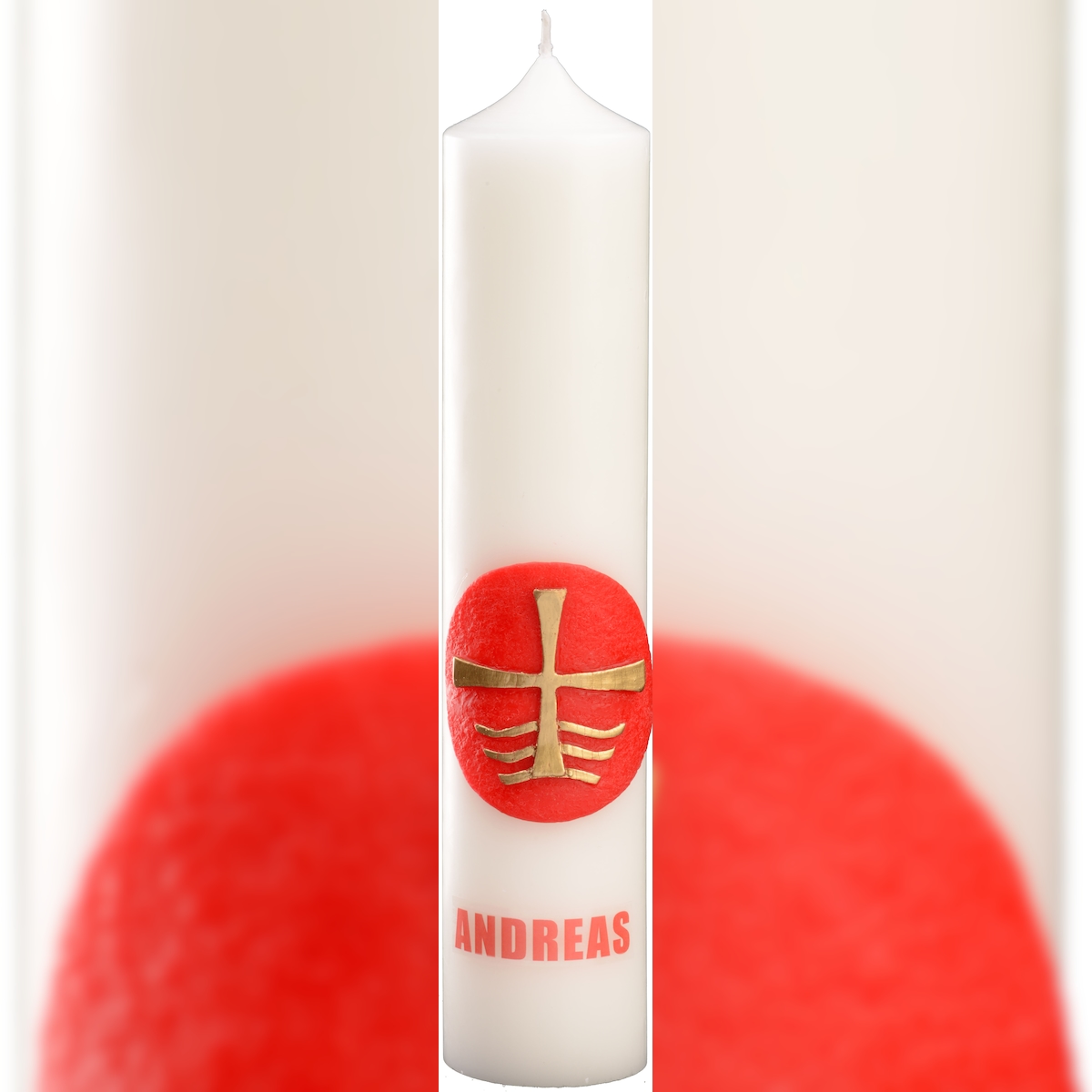 Apostelkerze ANDREAS mit Wachsauflage Elfenbein 300 x Ø 60 mm, 1 Stück Image