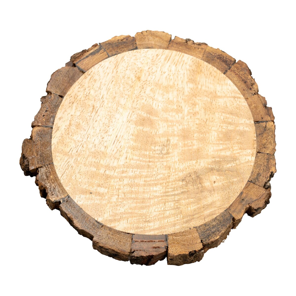 Wiedemann Kerzen Teller Holz natur mit Rinde D 12 cm Image