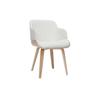 Design-Stuhl weiß und helles Holz lucien - Holz hell / Weiß