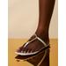 Women's Kima Flat Sandal in White / 9 | BCBGMAXAZRIA