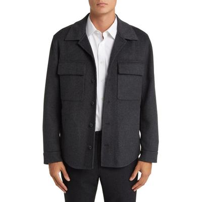 Recycled Wool Blend Shirt Jacket