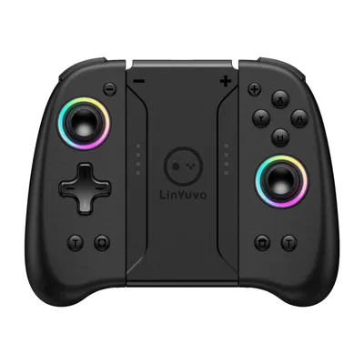 LinYuvo Meteor Light Wireless Joy-pad with 8 Color RGB Lights for Switch/Lite/Switch OLED, with