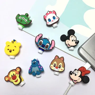 Disney Cable Protector Minnie Charger USB Cable Winder For Apple IPhone For Samsung Xiaomi Huawei