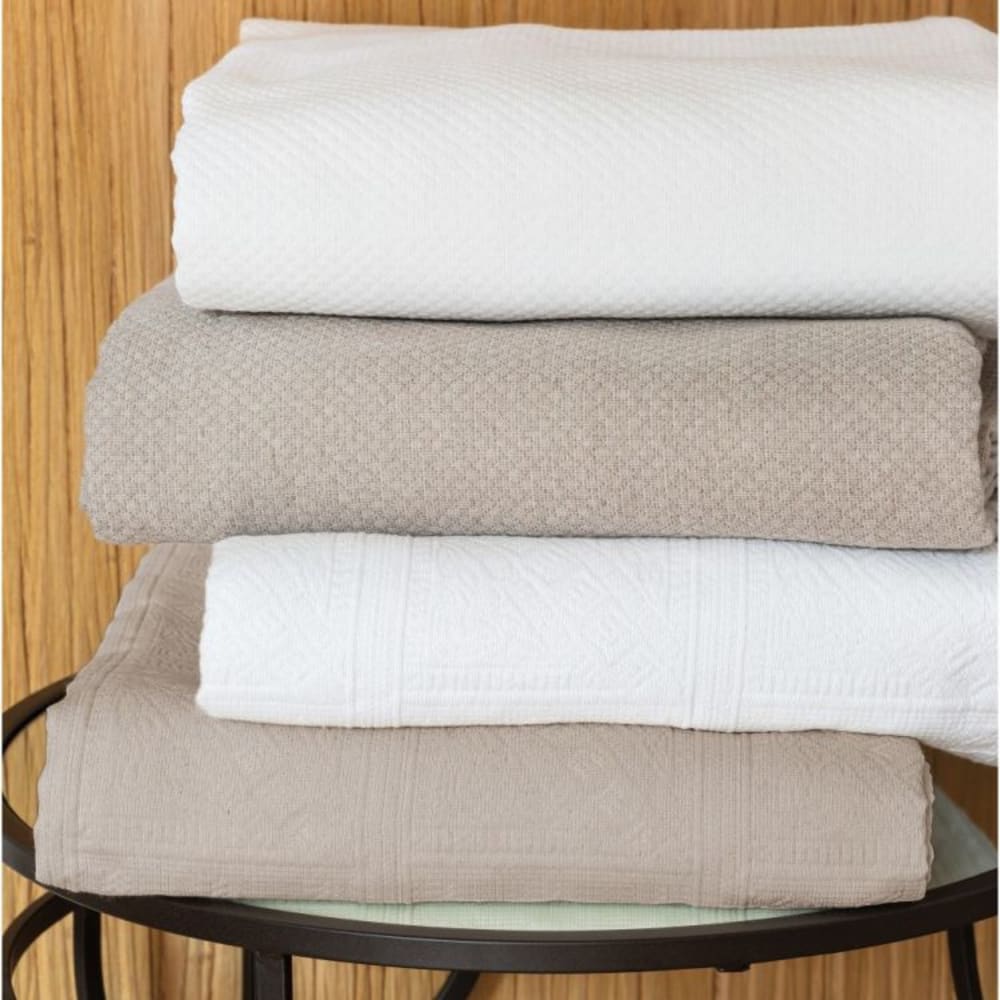 Dessus De Lit en Coton blanc 270x250 cm