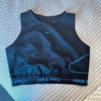 Nike Intimates & Sleepwear | Black Nike Pro Sports Bra | Color: Black/Blue | Size: M