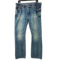 American Eagle Outfitters Jeans | American Eagle Original Straight Distressed Jeans Mens 34 X 30 Medium Wash Denim | Color: Blue | Size: 34