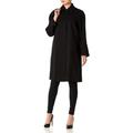 De La Creme Womens Oversized Knee Length Swing Coat - Black - 18 - FITS UK 22