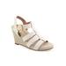 Wide Width Women's Paige Wedge by Aerosoles in Eggnog Pewter Leather (Size 10 1/2 W)