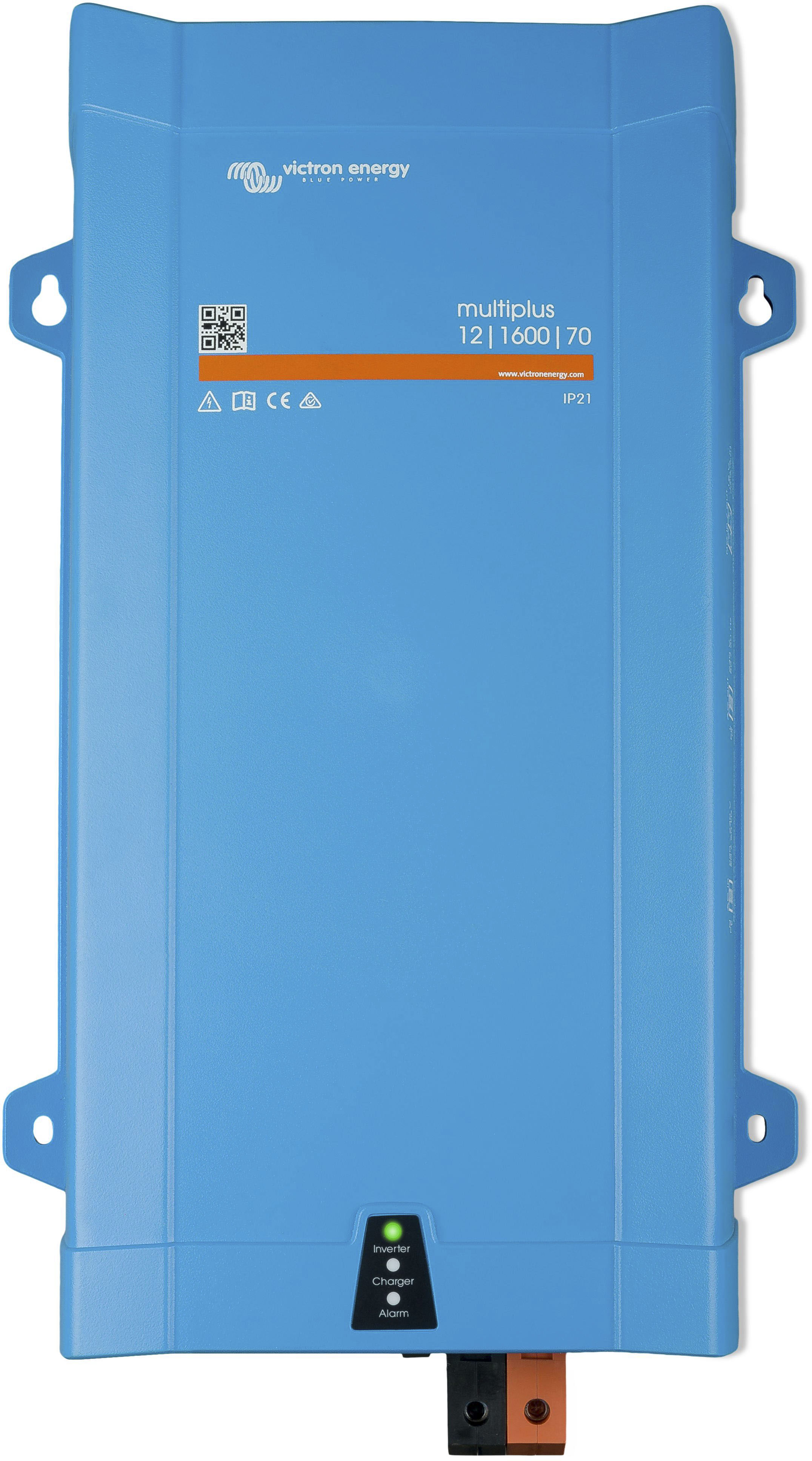 Wechselrichter VICTRON ENERGY "»Inverter / Charger Victron MultiPlus 12/1600/70-16 230V VE.Bus«", blau, B:26,5cm H:12cm L:47cm, Aluminium, Wandler, 1600 W, 12 VDC Image