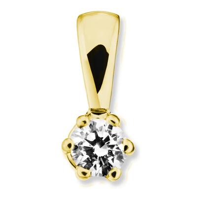 Ketten-Anhänger ONE ELEMENT "0.15 ct Diamant Brillant Anhänger aus 585 Gelbgold", gold, Schmuckanhänger, Damen, 0.15 ct, Gelbgold 585-Gold, Gelbgold 585, Gold, Damen Gold Schmuck Image