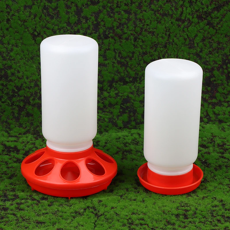 Geflügel verdickt Feeder und Trinker Wasser Lebensmittel Spender automatische Hühner vögel Küken Tränke Fütterung Eimer Behälter Image