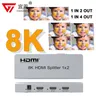 Répartiteur HDMI 120 8K 1x2 4K 2.1Hz 1 entrée/2 sorties répartiteur audio-vidéo HDR 3D pour PS5