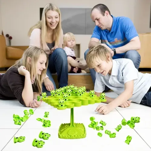 Montessori Mathe Spielzeug Balancing Board Puzzle Frosch Balance Baum Familie Spiele