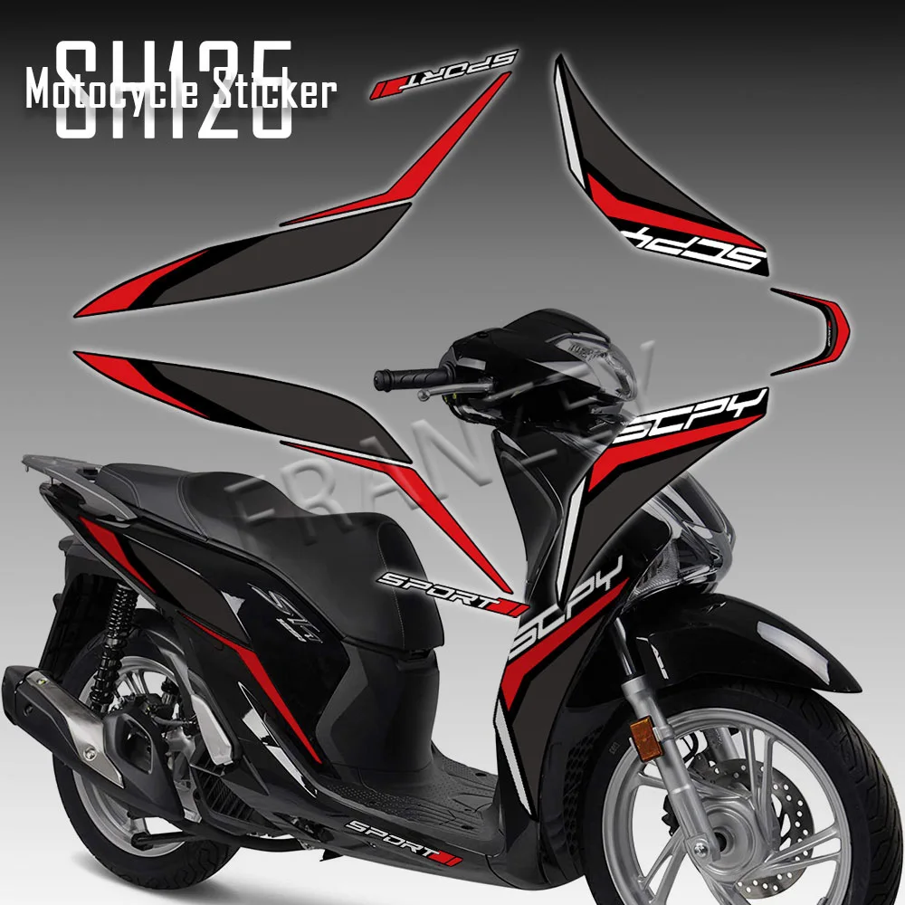 Per Honda SH125 SH 125 3M Set adesivi corpo anteriore moto Kit decalcomanie carenatura Accessori impermeabili
