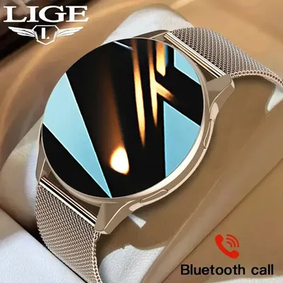 Lige Männer Smartwatch Frauen Herzfrequenz Blutdruck überwachung Bluetooth Anruf Smartwatches Männer Image