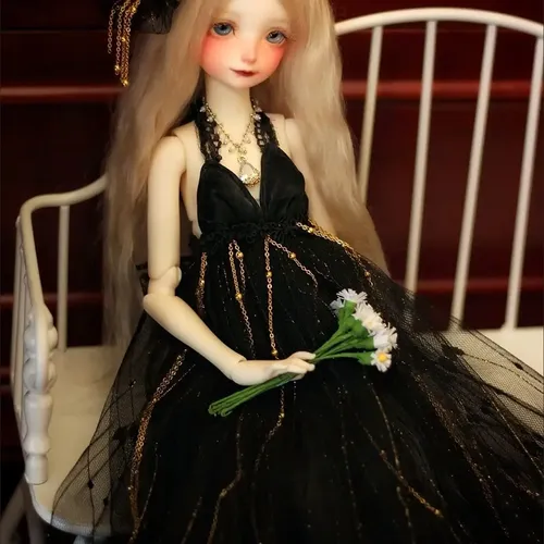 30cm 45cm 60cm Puppen kleider für 1/3 1/4 1/6 bjd Puppe schwarze Kleidung DIY Mädchen Spielzeug