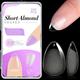 240pcs Soft Gel Half Matte False Nails For Short Nail Beds 12 Sizes Pre-shape Full Cover Fake Nails For Nail Extension Manicure Tools