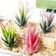 1/4pcs Plastic Artificial Plant, Creative Solid Color Multi-purpose Diy Artificial Succulents For Home Decor