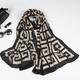 Elegant Geometric Maze Printed Scarf Stylish Mature Cotton Linen Shawl Women's Soft Warm Thin Large Scarf