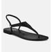Rag & Co Madeline Black Flat Thong Sandals - Black - 9