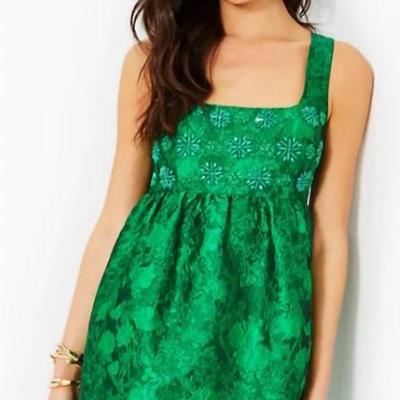 Lilly Pulitzer Bellami Embellished Floral Jacquard Dress - Green