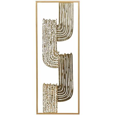 Beliani - Wanddekoration Gold Eisen Geometrisch Einteilig Handgemacht Modern Wandobjekt Wanddeko