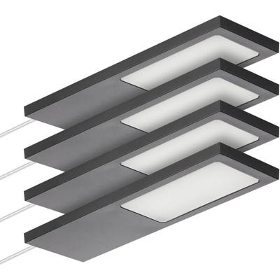 Sotech LED-Möbelleuchte giulia ii ohne Sensor schwarz, 2700K warmweiß inkl. Trafo & Verteiler, 4er Image