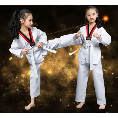 Spring and Summer Karate Clothing Training Clothes New Taekwondo Clothing Children Adult Pure Cotton