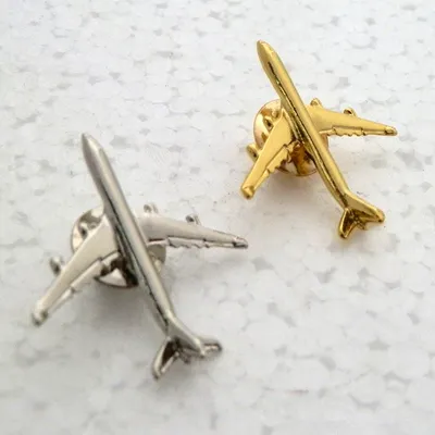 A320 & A340 Boing777 A330 Gold&Silver Airbus Aviation Badge 2.8*3.1cm, Authentic Pilot Badges