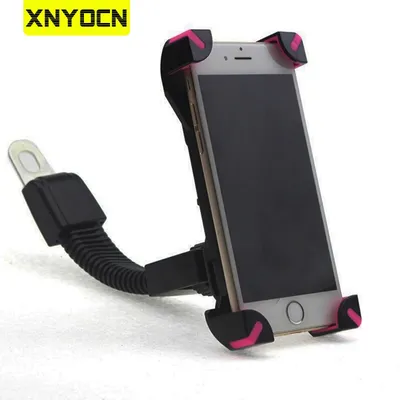 Xnyocn Motorcycle Phone Holder Support Moto Rear View Mirror Stand Mount Scooter Waterproof Bag