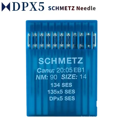 10 PCS DPX5 SES SCHMETZ Sewing Machine Needles For Industrial CANU: 20:05 EB1 DP*5 135X5 134 SES