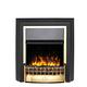 Dimplex Cheriton Deluxe Freestanding Optiflame Electric Fire, Brass and Black Free Standing LED Flame Effect with Variable Flame Brightness, Coal Fuel Bed, Adjustable 2kW Heater and Remote Control